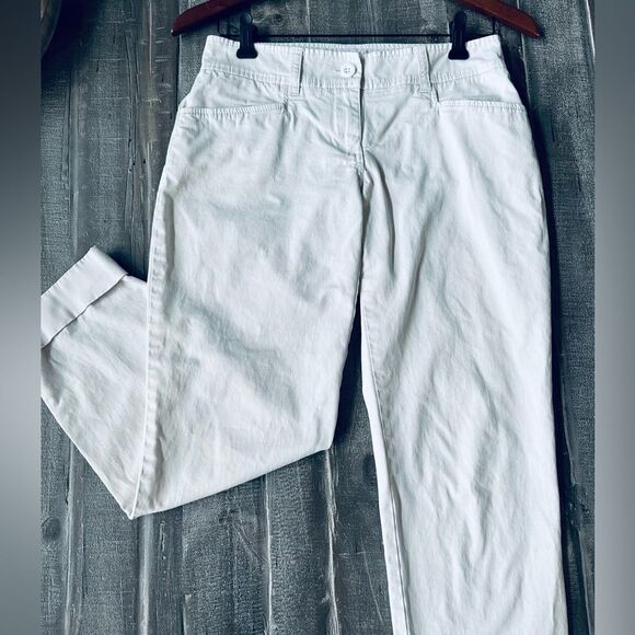 NY&Co White Khaki Rolled Hem Ankle Pants 0 - Picture 1 of 5